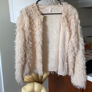 LC Lauren Conrad fuzzy jacket blazer